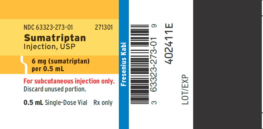 PACKAGE LABEL - PRINCIPAL PANEL - Sumatriptan 0.5 mL Single-Dose Vial Label
