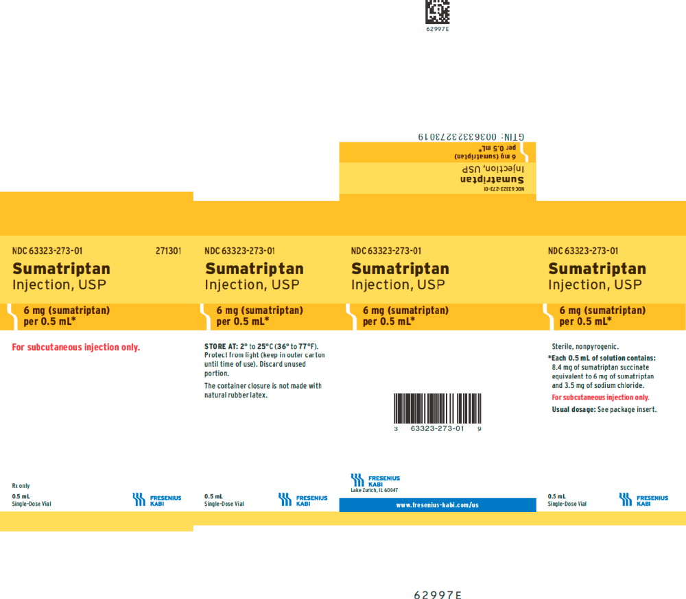 PACKAGE LABEL - PRINCIPAL PANEL - Sumatriptan 0.5 mL Single-Dose Carton Label
