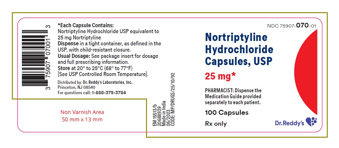 PRINCIPLE DISPLAY PANEL-25 mg Capsule Bottle Label