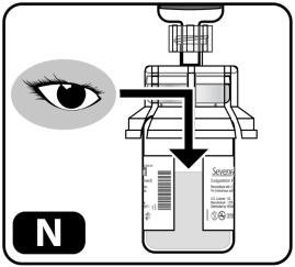 Without withdrawing any drug back into the syringe, unscrew the syringe from the vial adapter (turn to the left) until it is completely detached (Figure O).