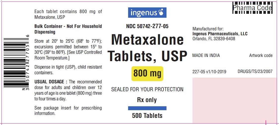 Metaxalone FDA prescribing information, side effects and uses
