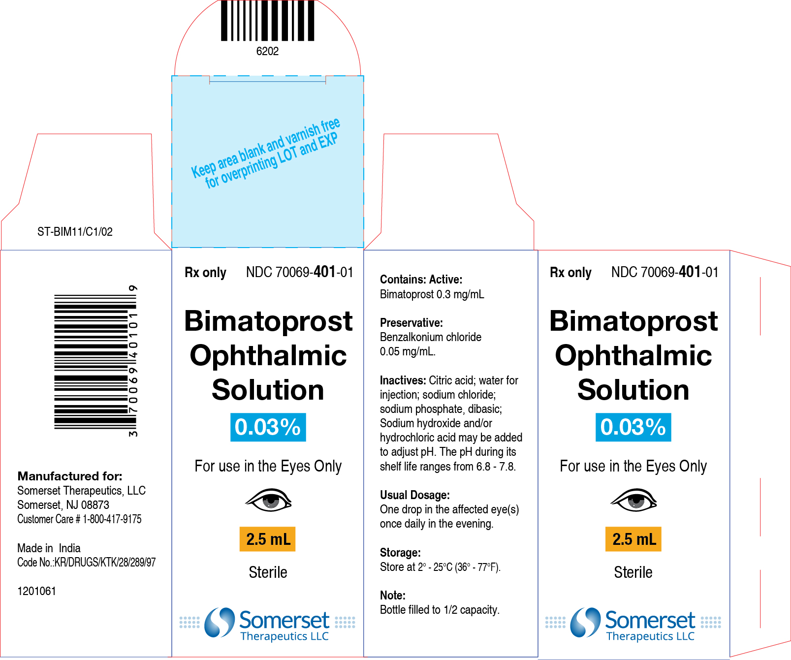2.5 mL Carton Label