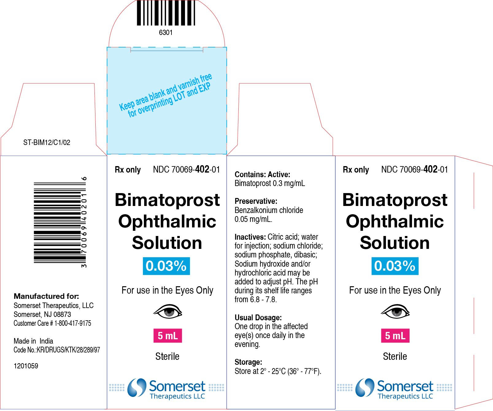 5 ml monocarton label