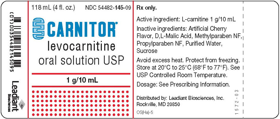 PRINCIPAL DISPLAY PANEL - 118 mL Bottle Label - NDC 54482-145-09