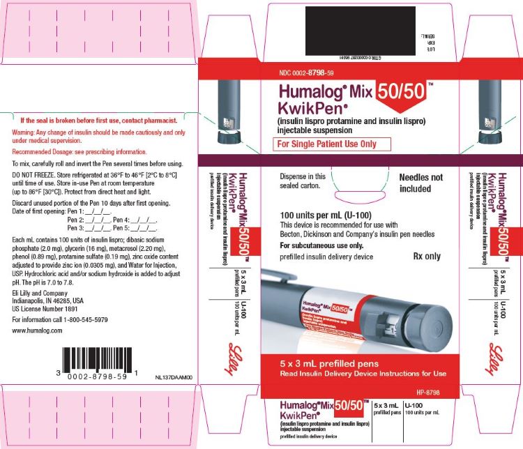 PACKAGE CARTON – HUMALOG Mix50/50 KwikPen 5ct

