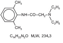 The structure of Lidocaine