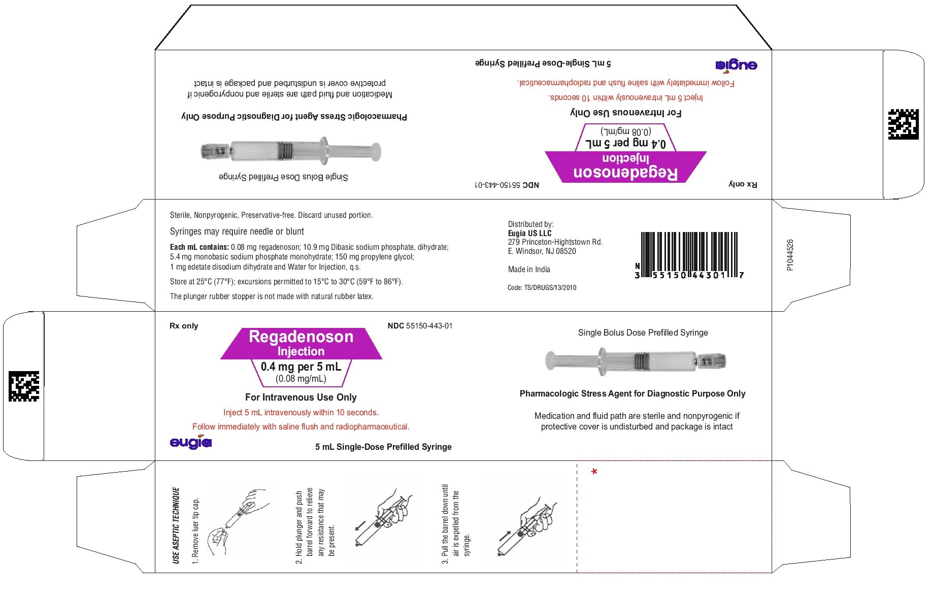 PACKAGE LABEL PRINCIPAL DISPLAY PANEL 0.4 mg per 5 mL (0.08 mg/mL) - Syringe-Carton