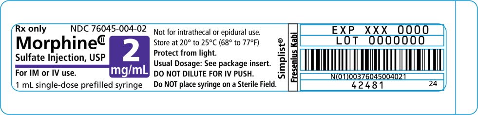 PACKAGE LABEL - PRINCIPAL DISPLAY – Morphine 1 mL Blister Pack Label 