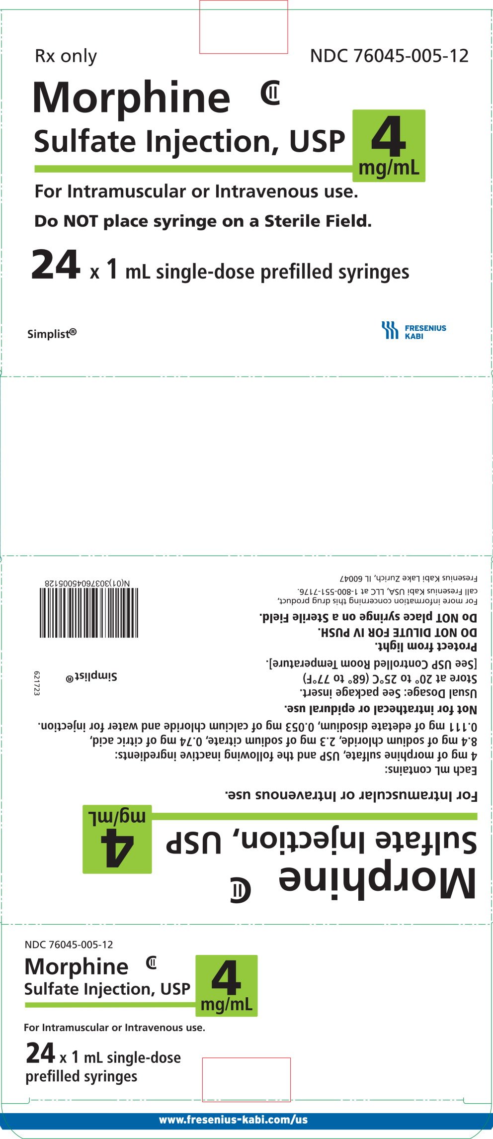 PACKAGE LABEL - PRINCIPAL DISPLAY – Morphine 1 mL Carton Panel 
