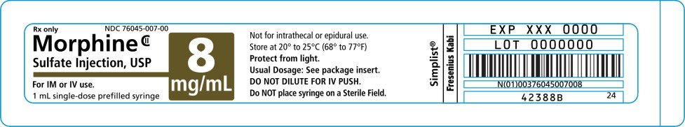 PACKAGE LABEL - PRINCIPAL DISPLAY – Morphine 1 mL Blister Pack Label 