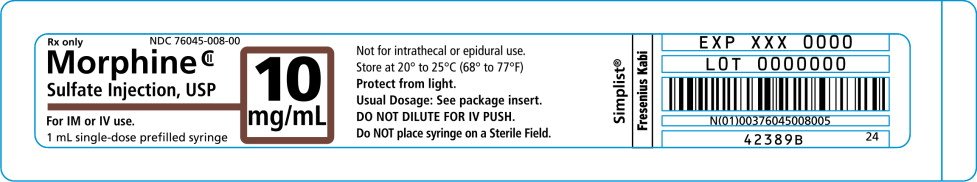 PACKAGE LABEL - PRINCIPAL DISPLAY – Morphine 1 mL Blister Pack Label 
