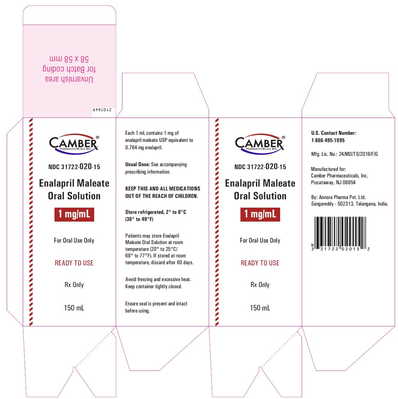 Enalapril Oral Solution FDA prescribing information, side effects and