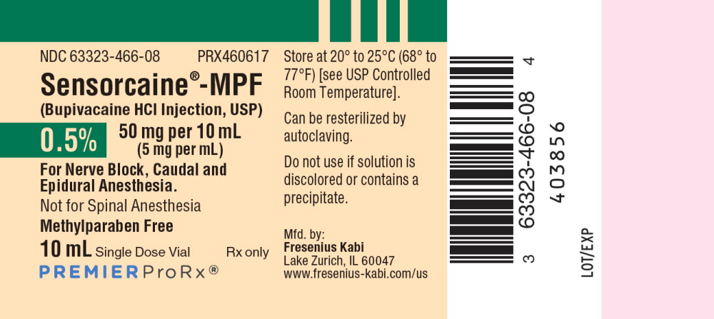 PACKAGE LABEL – PRINCIPAL DISPLAY – Sensorcaine-MPF 10 mL Single Dose Vial Label
