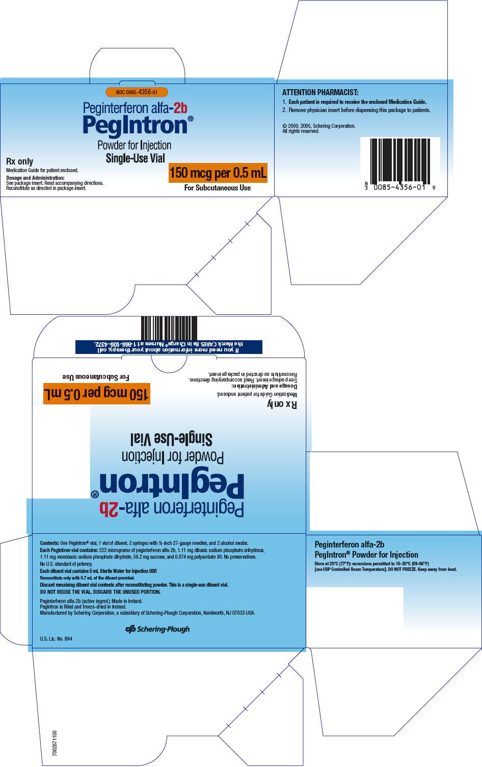 PRINCIPAL DISPLAY PANEL - 150 mcg Kit Carton