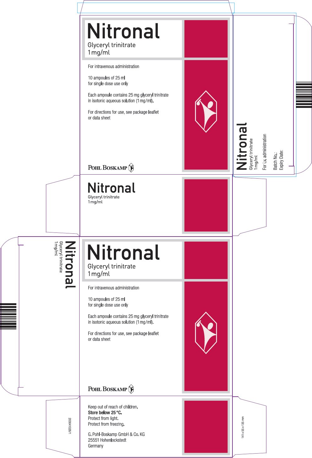 PRINCIPAL DISPLAY PANEL - 25 ml Ampule Carton