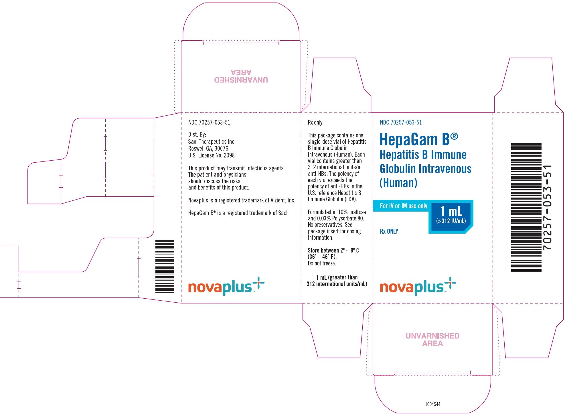 1 mL Carton Label