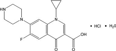 Ciprofloxacin Hydrochloride Structural Formula