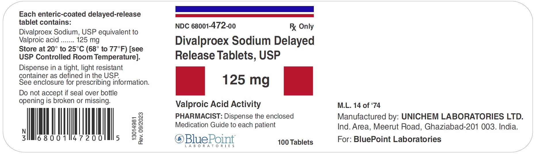 Divalproex DR 125mg