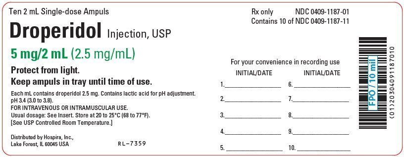 PRINCIPAL DISPLAY PANEL - Ten 2 mL Ampul Carton Label