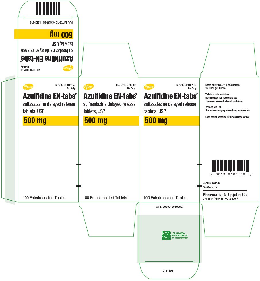 PRINCIPAL DISPLAY PANEL - 500 mg Tablet Bottle Carton - NDC 0013-0102-50