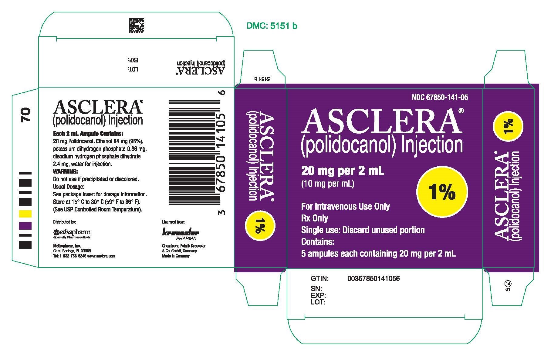 PRINCIPAL DISPLAY PANEL - 20 mg Ampule Carton