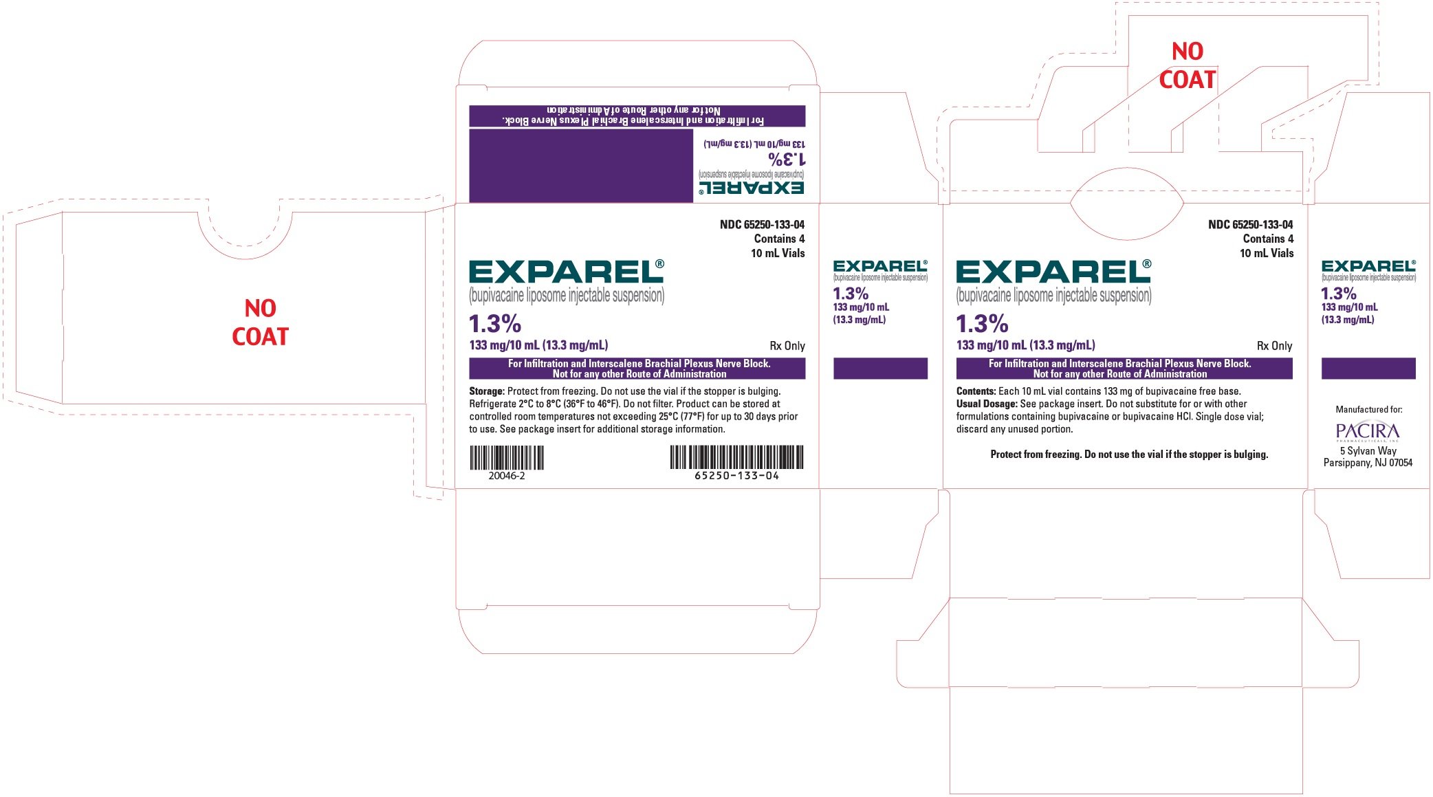Principal Display Panel - 133 mg/10 mL Vial Label