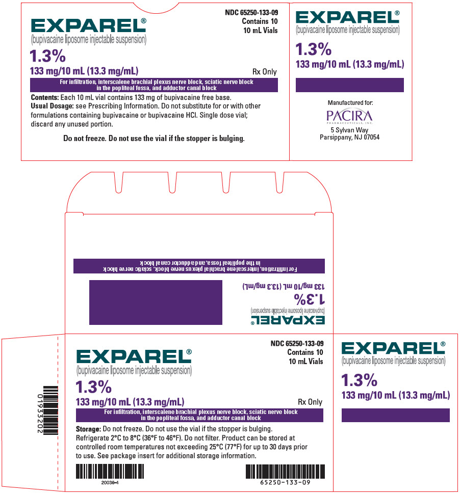 Principal Display Panel - 133 mg/10 mL Vial Carton - NDC 65250-133-09