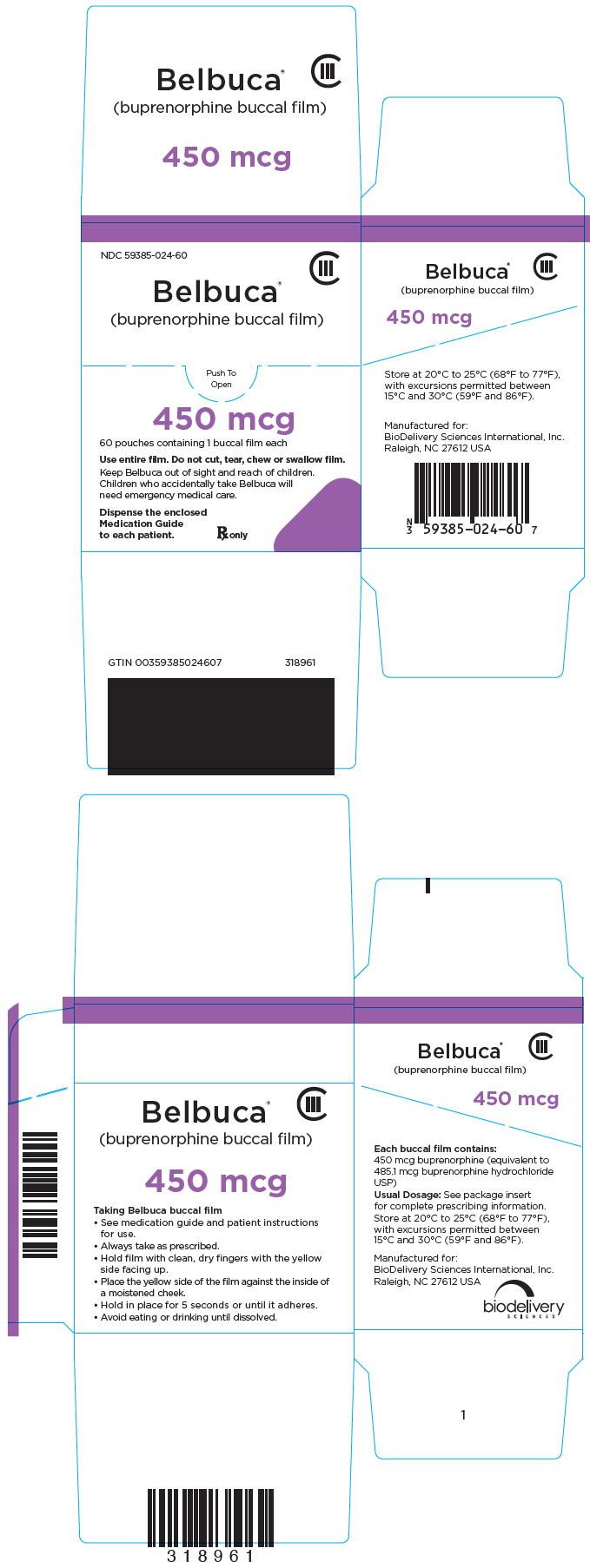 Principal Display Panel - 450 mcg Film Pouch Box