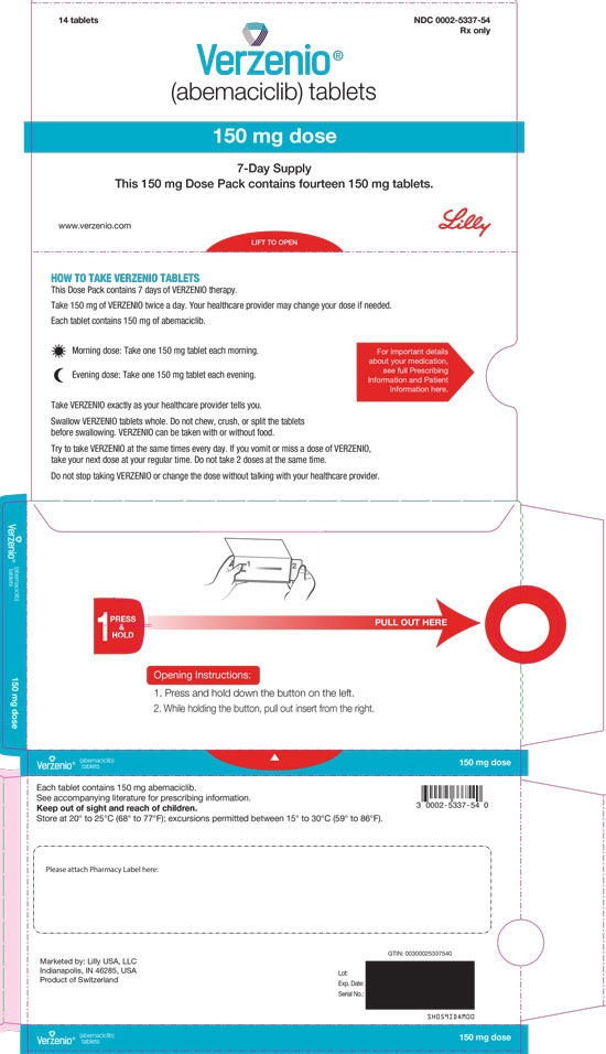 PACKAGE CARTON – VERZENIO 150 mg 14ct
