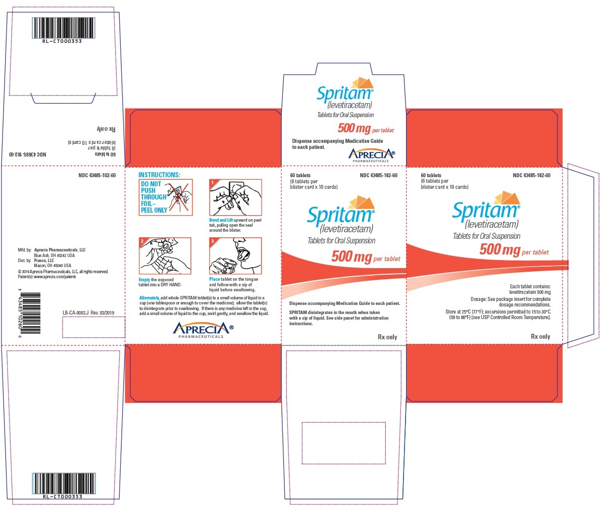 500 mg Carton Label