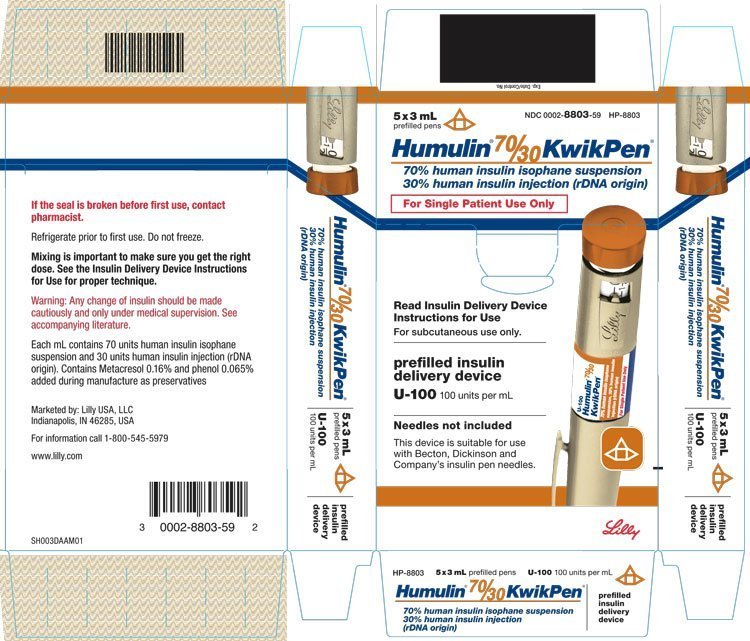 PACKAGE LABEL – Humulin 7030 KwikPen 3mL
