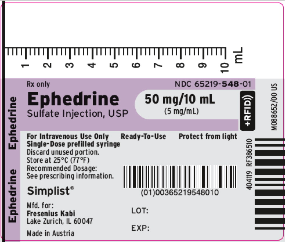 PACKAGE LABEL - PRINCIPAL DISPLAY – Ephedrine Sulfate 10 mL RFID Syringe Label
