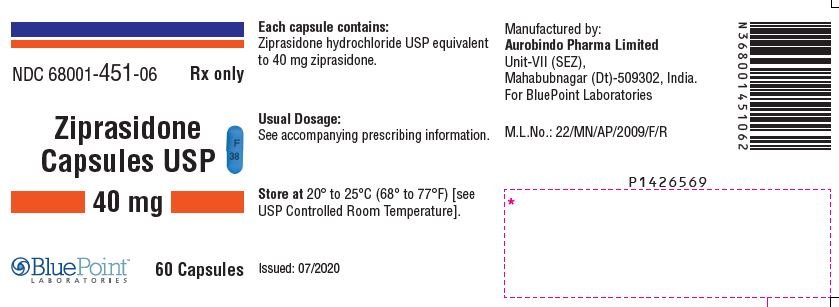 Ziprasidone Caps USP 40MG 60 CAPS