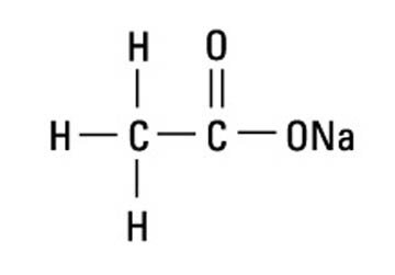 structural formula sodium acetate