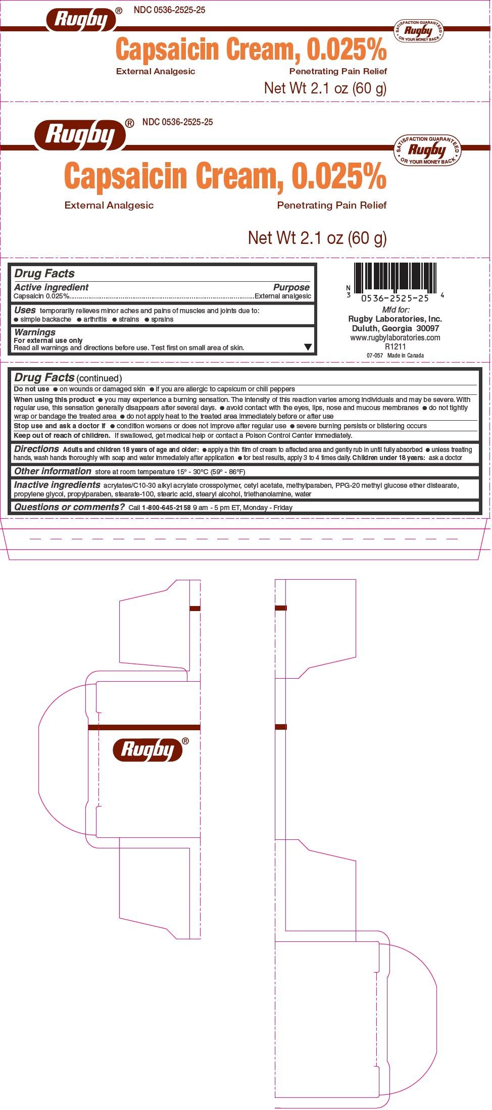 Capsaicin Cream Label