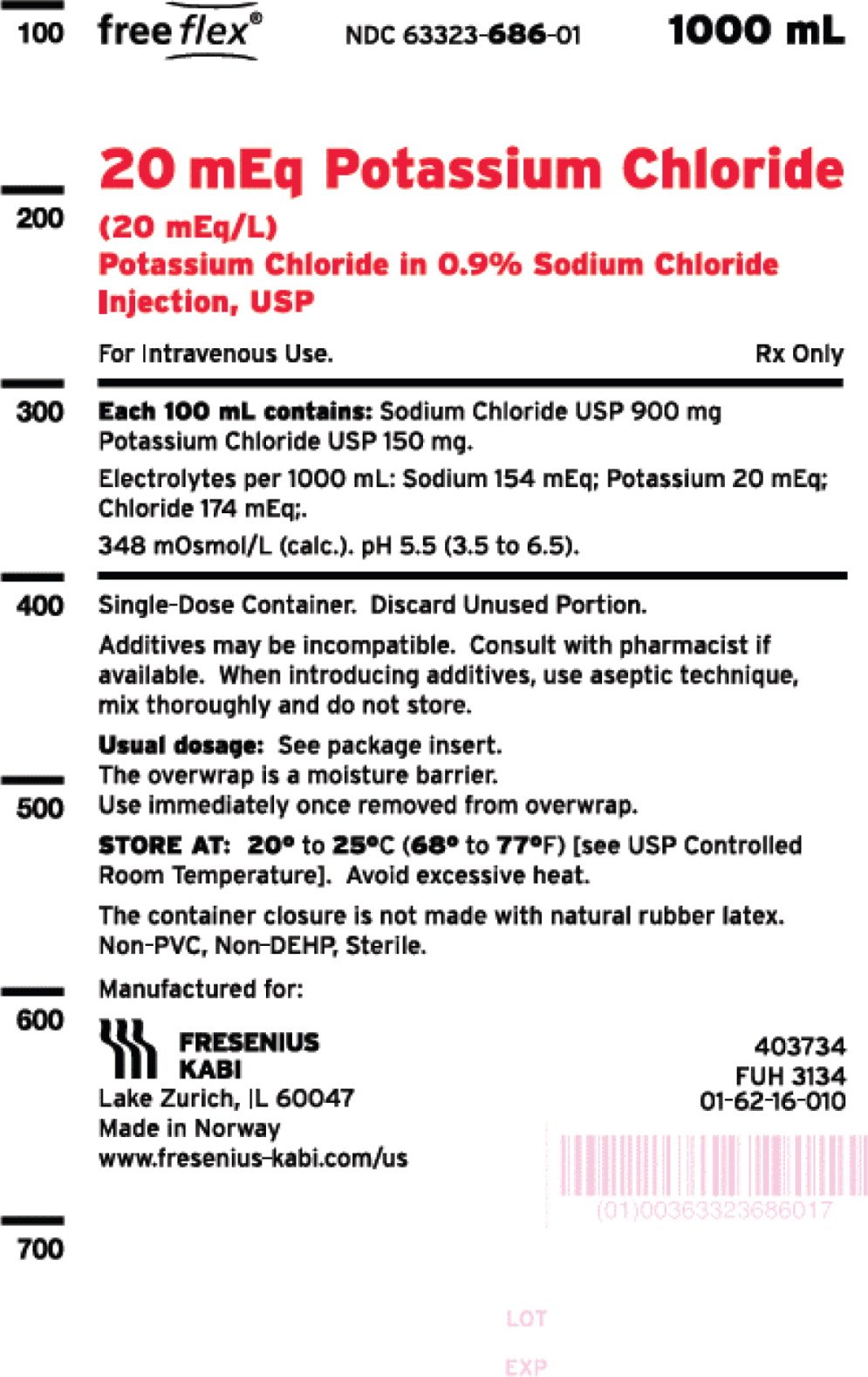 PACKAGE LABEL - PRINCIPAL DISPLAY – Potassium Chloride in 0.9% Sodium Chloride Injection, USP Bag Label
