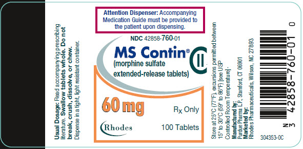 PRINCIPAL DISPLAY PANEL - 60 mg Tablet Bottle Label