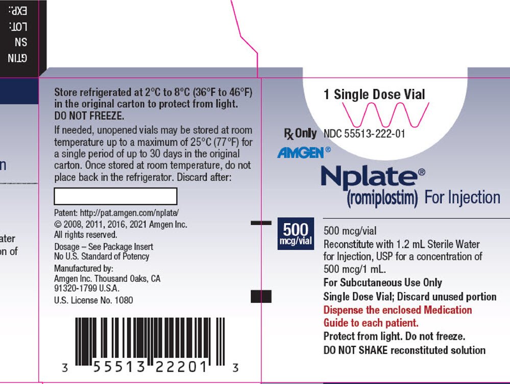 Principal Display Panel - 500 mcg Vial Carton