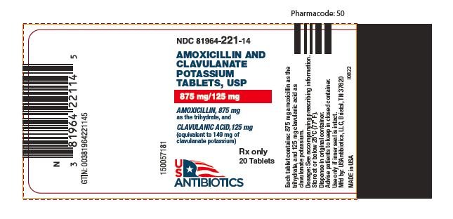 label (20s) 875mg/125mg Tablets
