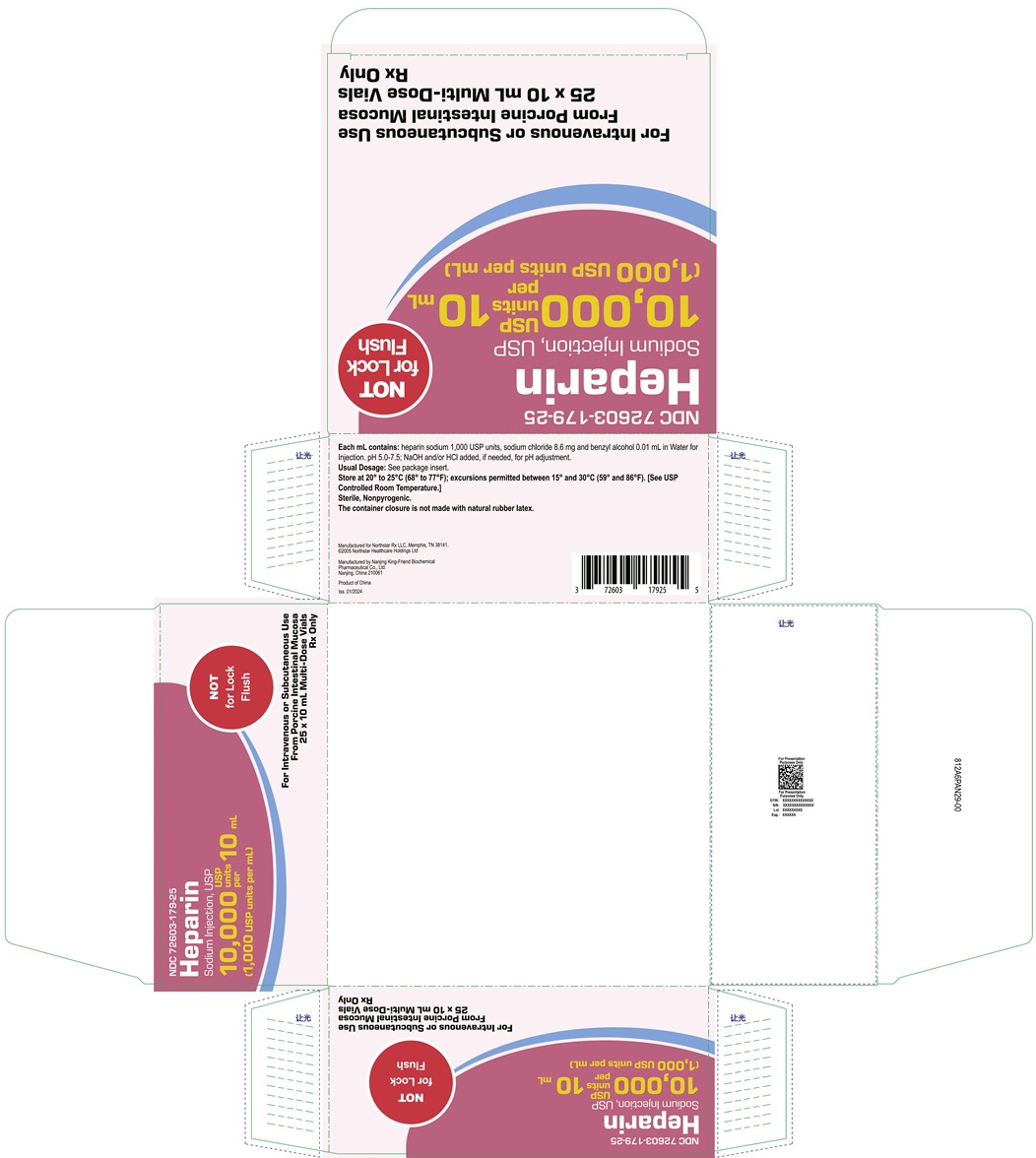 Principal Display Panel – Heparin Sodium Injection, USP 10,000 USP units per 10 mL Carton