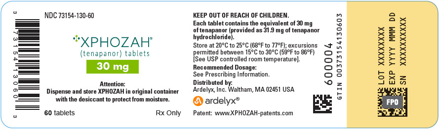 PRINCIPAL DISPLAY PANEL - 30 mg Tablet Bottle Label - NDC 73154-130-60