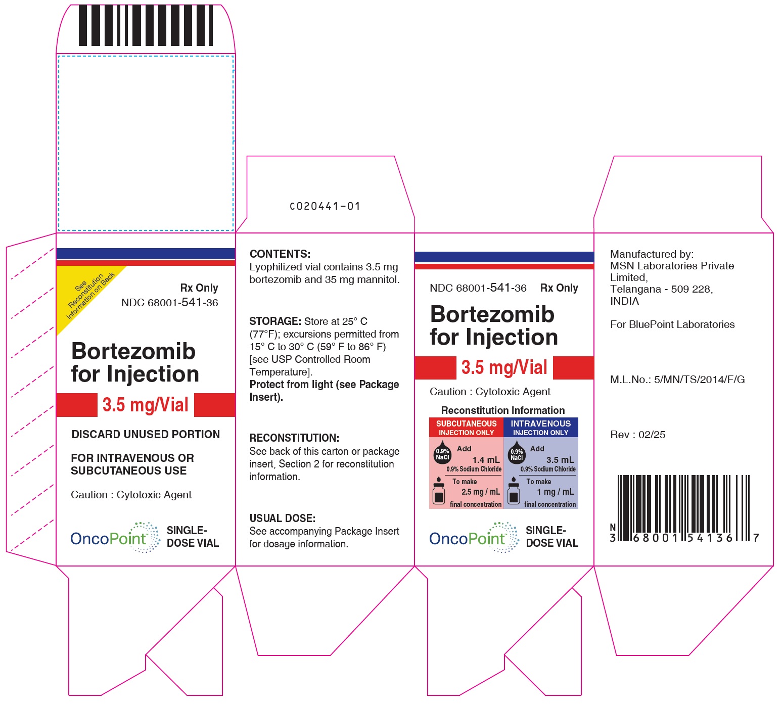 Bortezomib for Injection 3.5mg Carton 0225