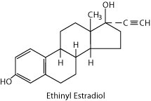 This is an image of the structural formula for ethinyl estradiol.