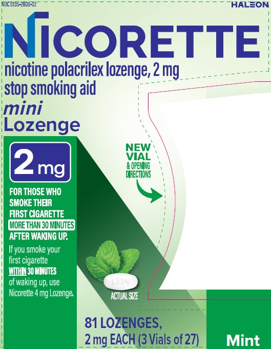 Nicorette Mini Lozenge 2mg Mint 81 ct