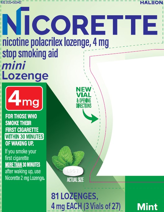 Nicorette Mini Lozenge 4mg Mint 81 ct