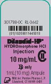 Dilaudid Injection 10 mg/mL NDC 59011-445-01