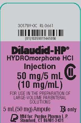 Dilaudid Injection 5 mg/mL NDC 59011-445-50