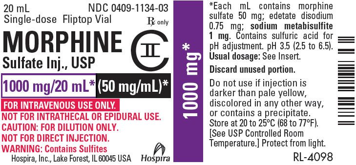 Principal Display Panel - 1000 mg/20 mL Vial Label