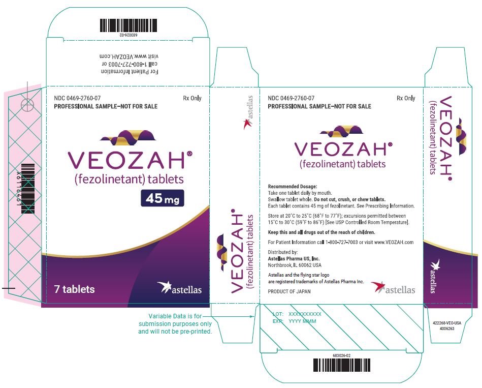 Package/Label Display Panel- VEOZAH Sample Blister Carton