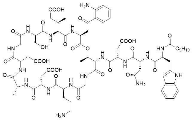 Daptomycin Structural Formula